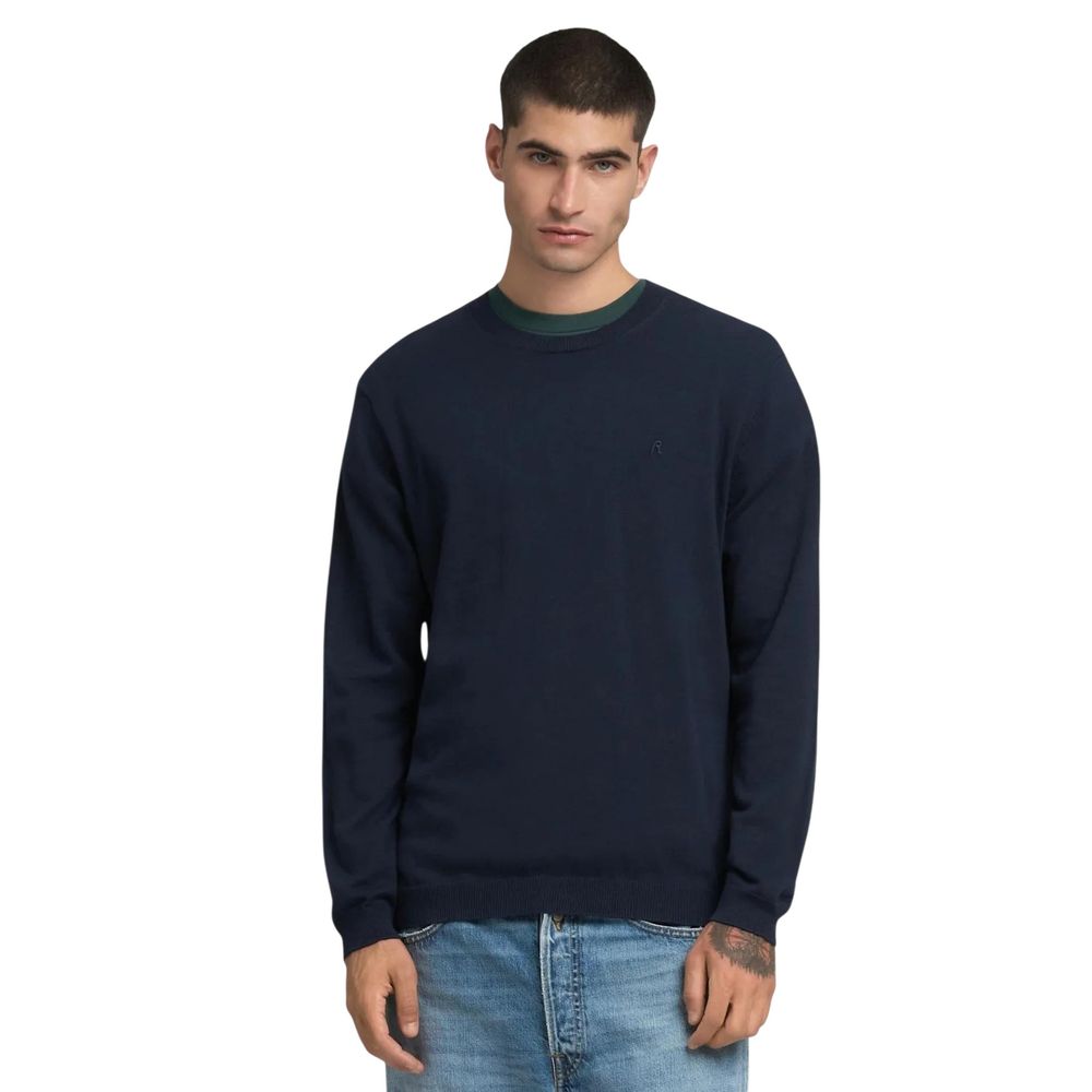 Replay Baumwoll-Sweatshirt in Blau