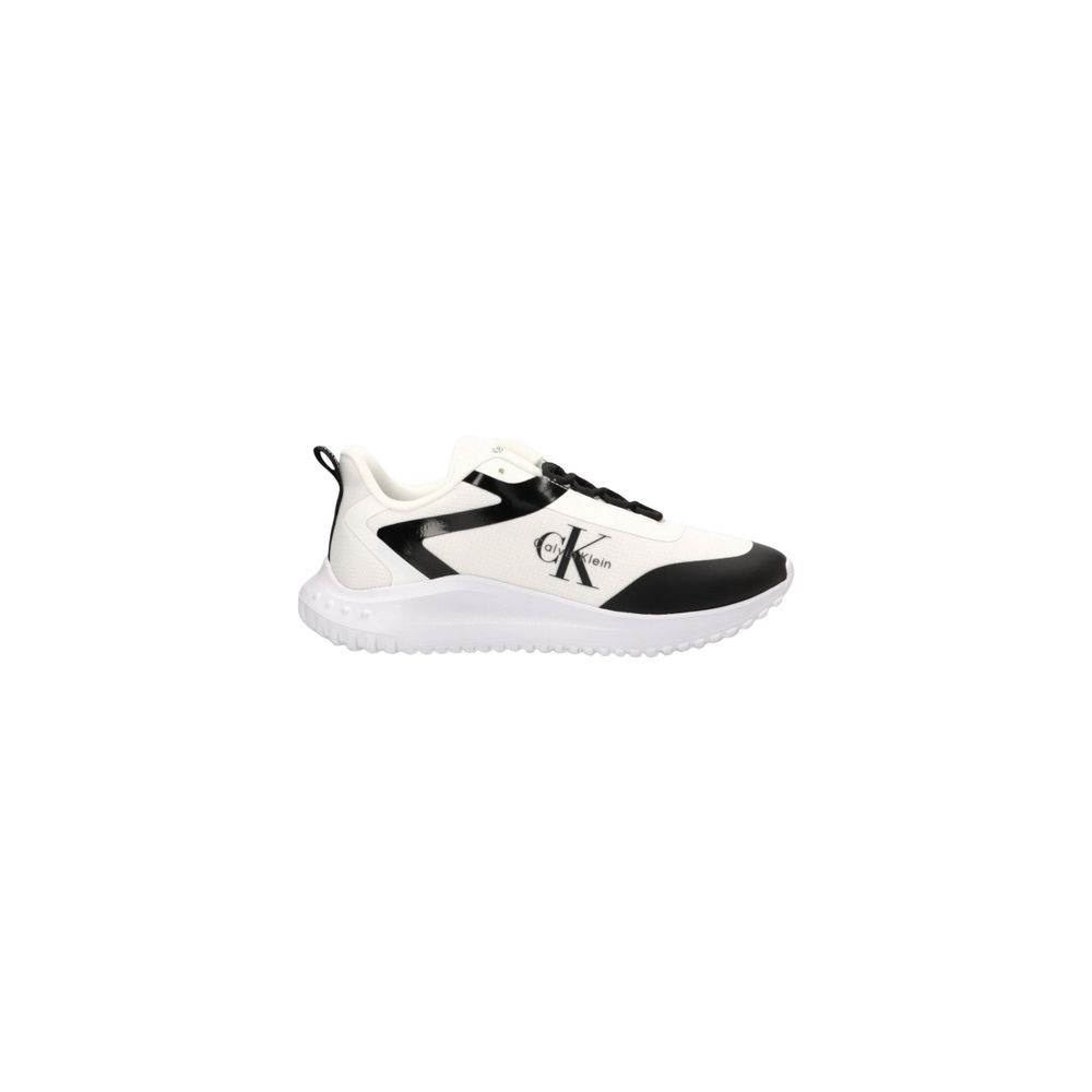 Calvin Klein Jeans Schwarz-Weiß-Sneakers aus recyceltem Polyester