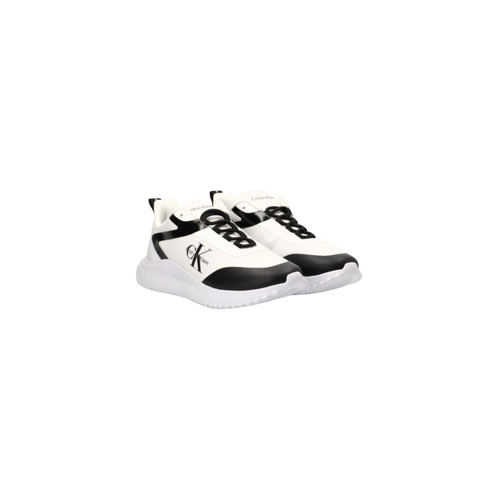 Calvin Klein Jeans Schwarz-Weiß-Sneakers aus recyceltem Polyester
