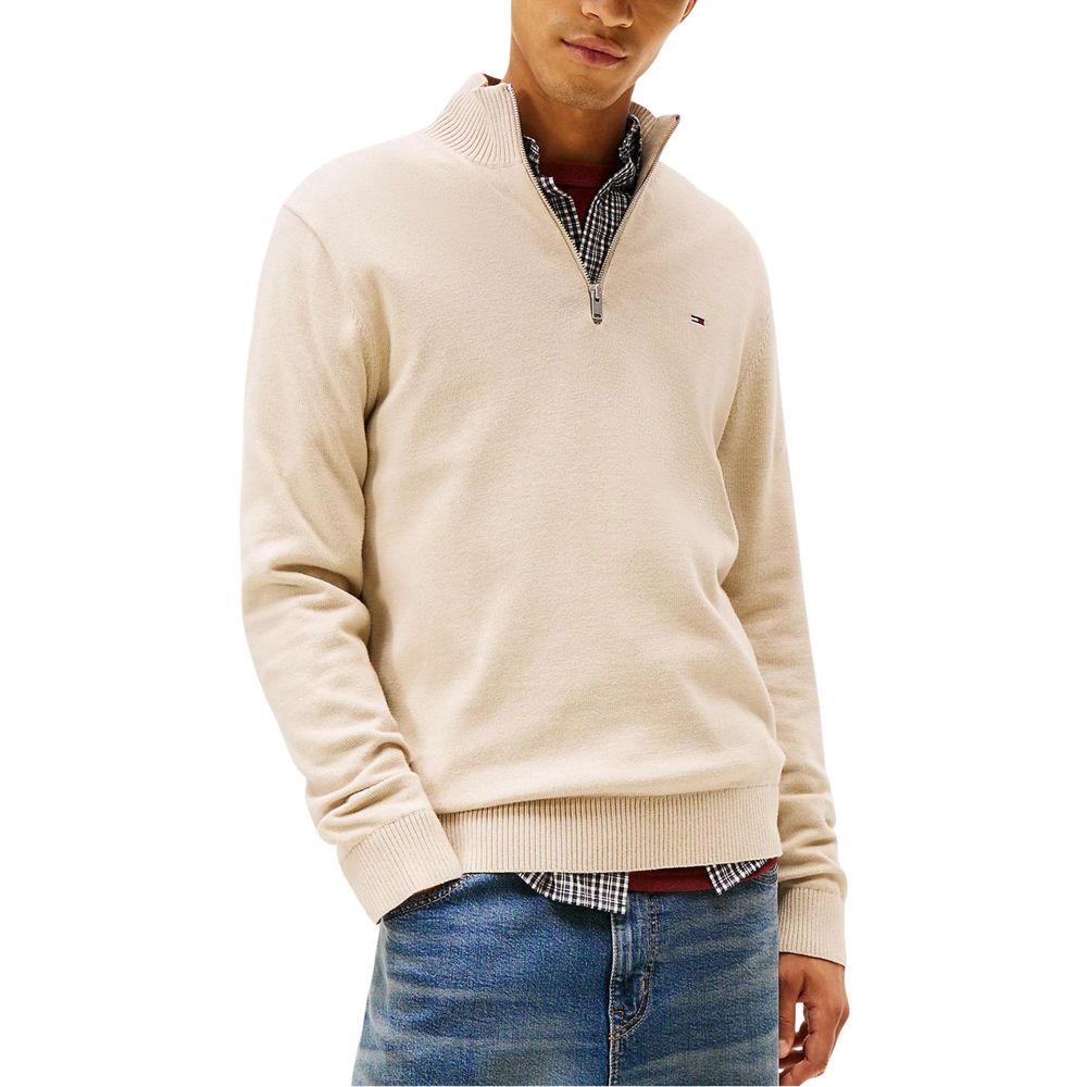 Tommy Hilfiger Jeans Beiges Sweatshirt aus Bio-Baumwolle