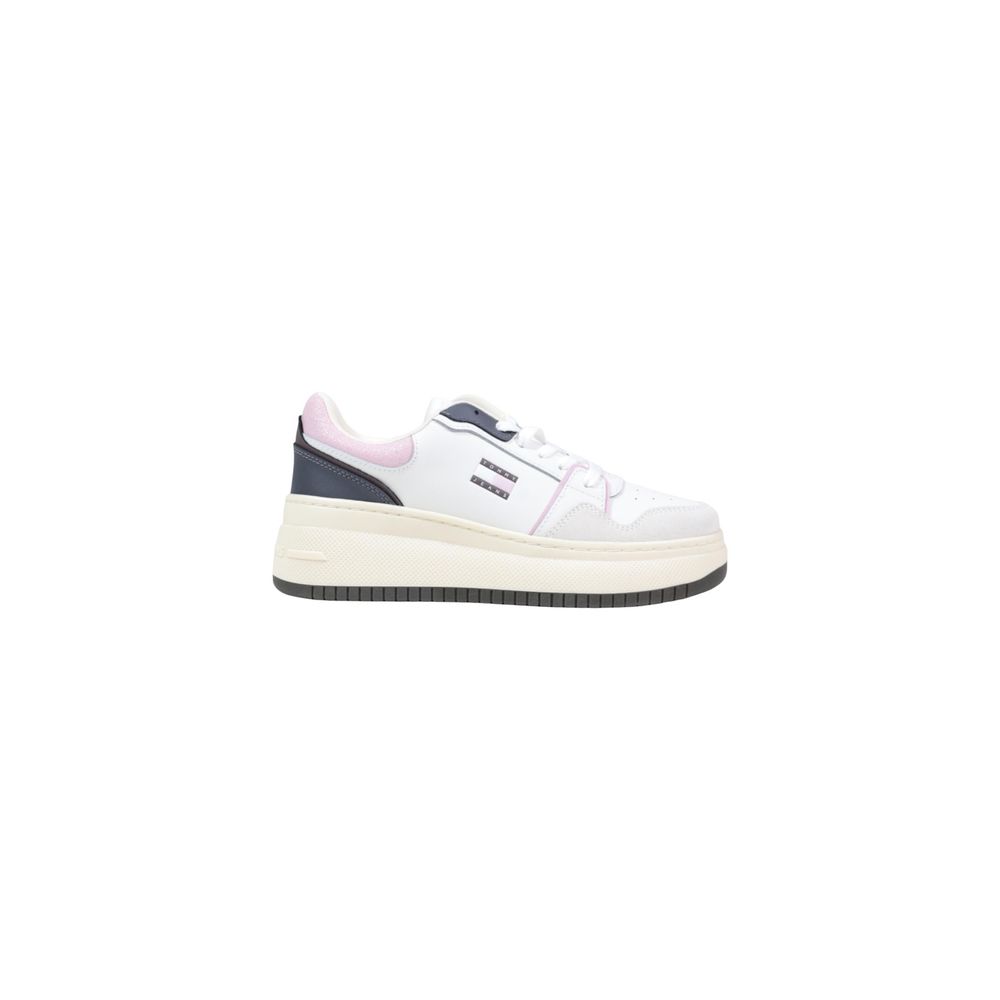 Tommy Hilfiger Jeans Weiße Wildleder Plateau-Sneaker