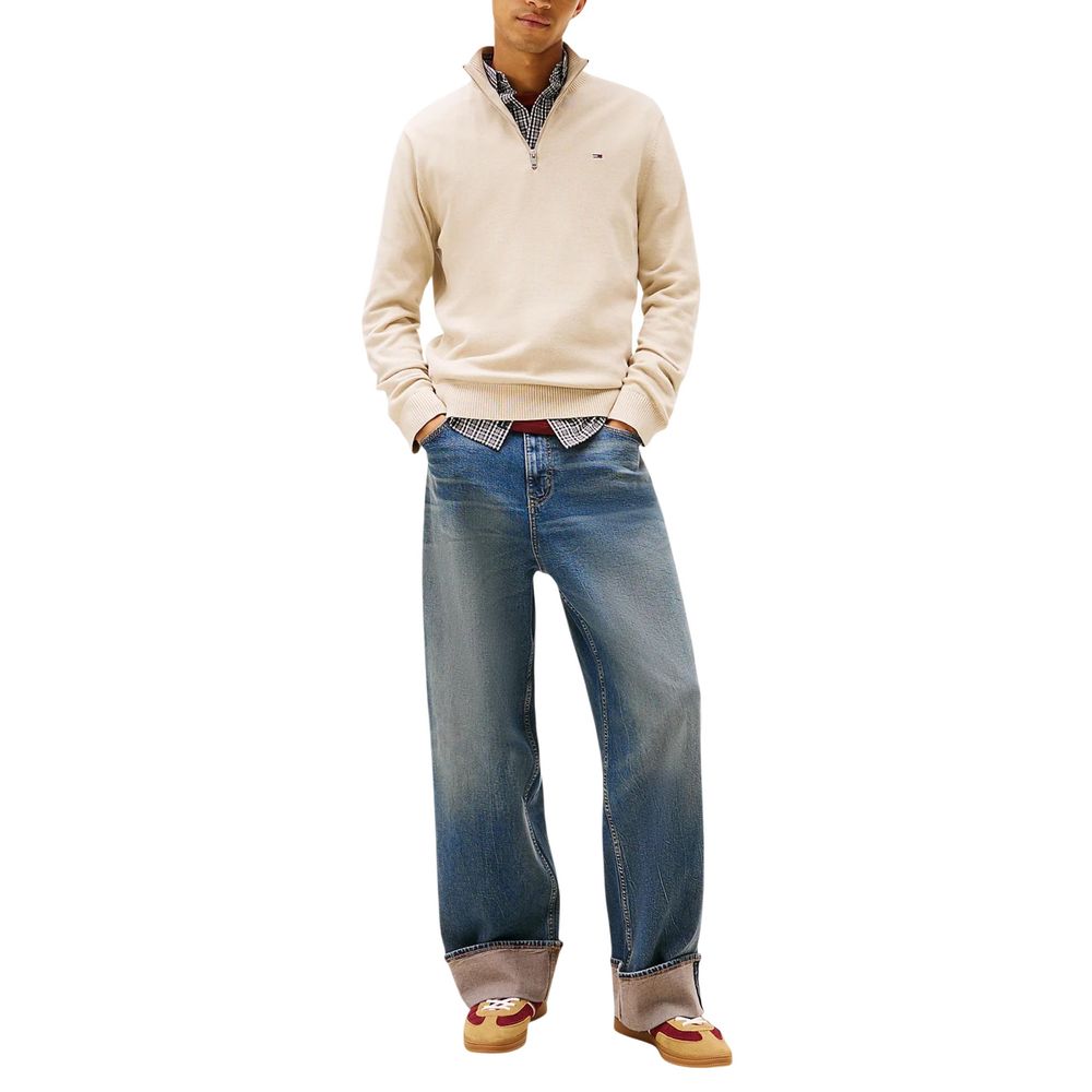 Tommy Hilfiger Jeans Beiges Sweatshirt aus Bio-Baumwolle