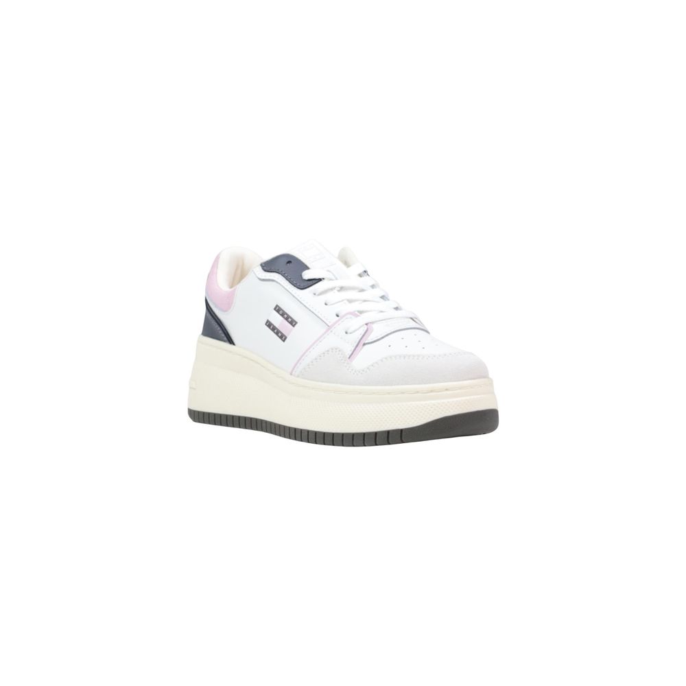 Tommy Hilfiger Jeans Weiße Wildleder Plateau-Sneaker