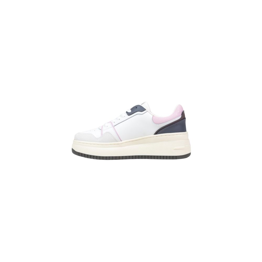 Tommy Hilfiger Jeans Weiße Wildleder Plateau-Sneaker