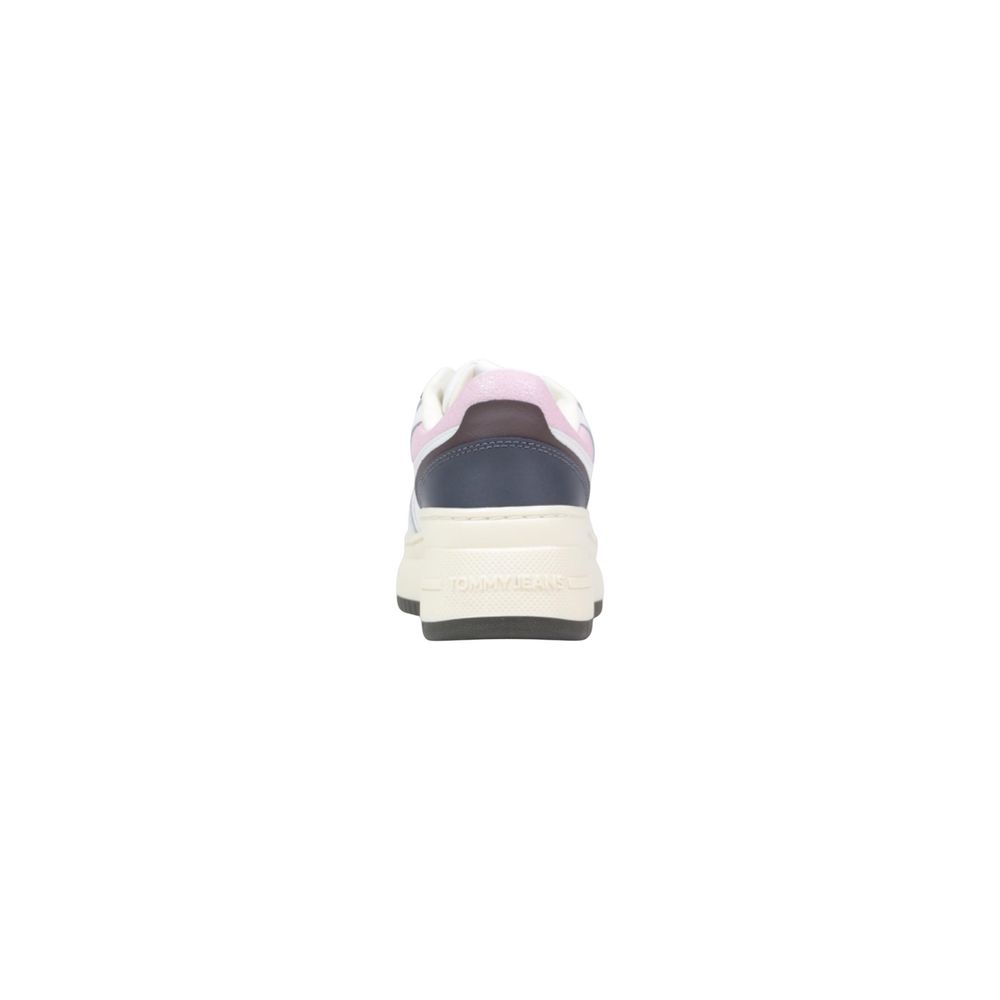 Tommy Hilfiger Jeans Weiße Wildleder Plateau-Sneaker