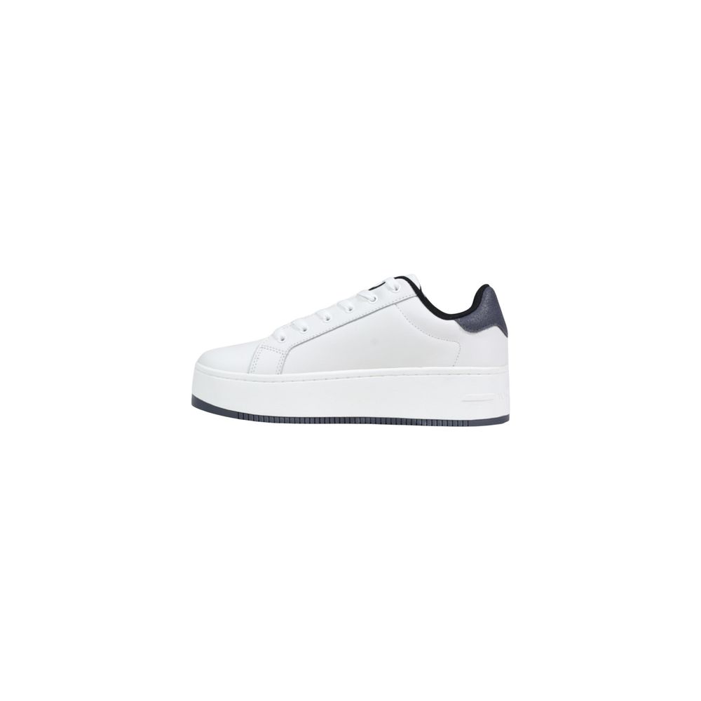 Tommy Hilfiger Jeans Weiße klobige Sneaker aus Leder