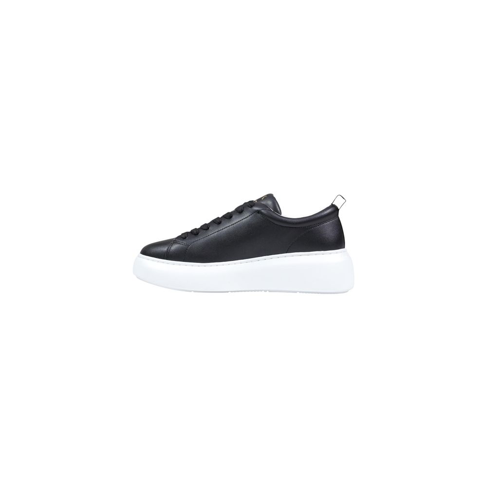 Armani Exchange Schwarze Low-Top Sneaker aus Leder