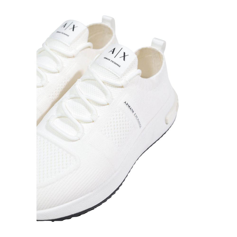 Armani Exchange Weiße Polyester-Sportschuhe