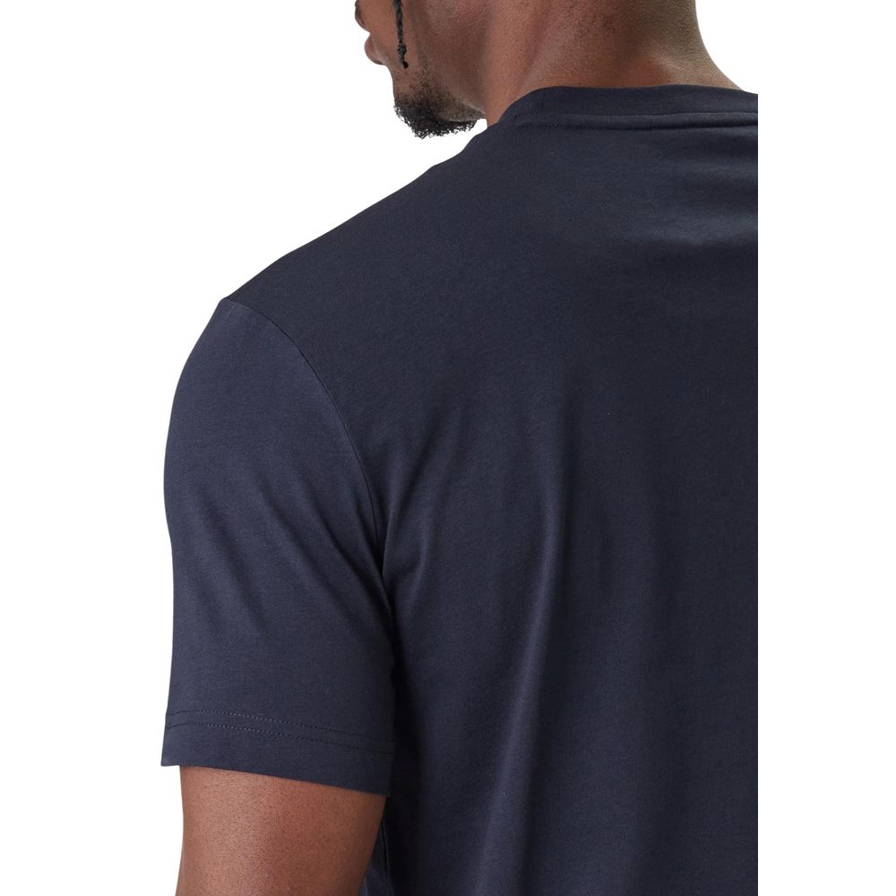 EA7 Emporio Armani Blaues Baumwoll-T-Shirt