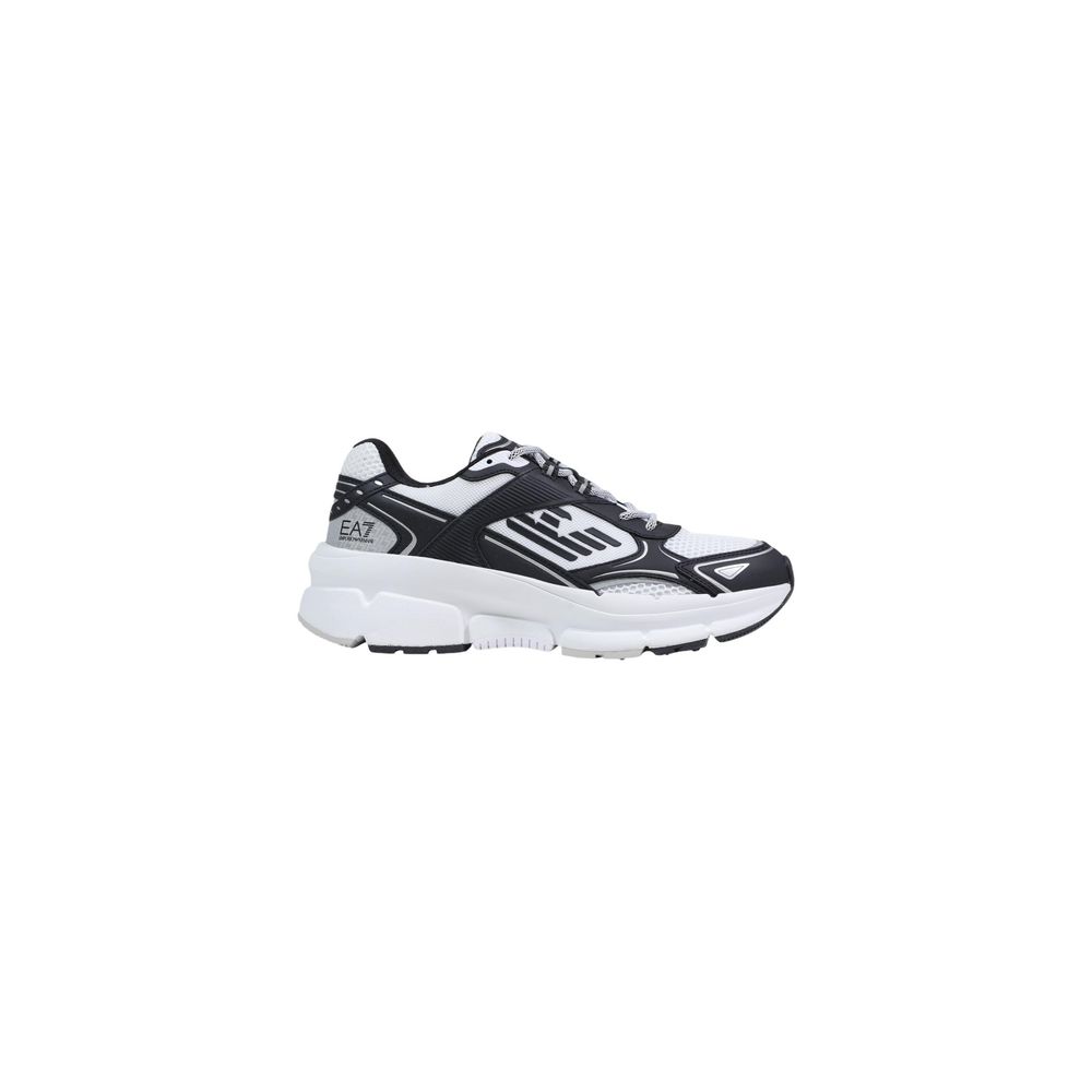 EA7 Emporio Armani Schwarz-weiße Sportschuhe aus Polyester