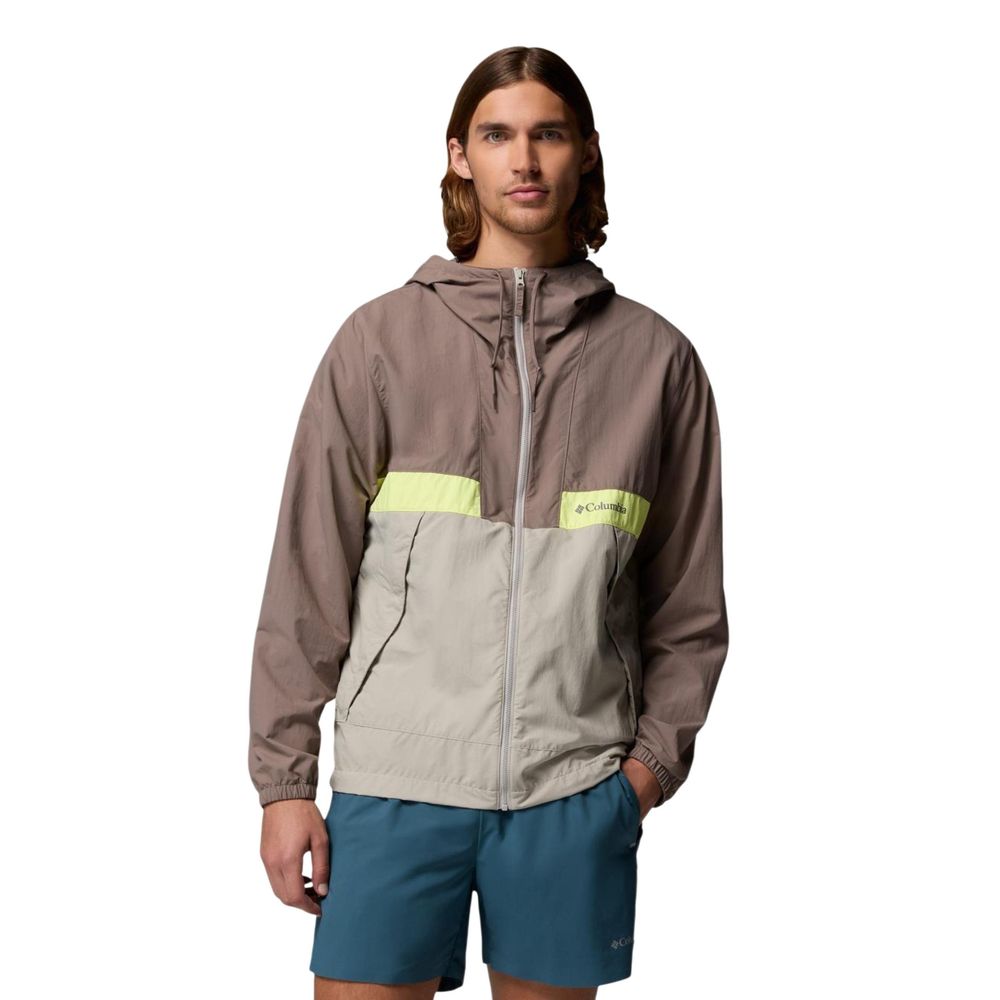 Columbia graue Nylon-Shell-Jacke
