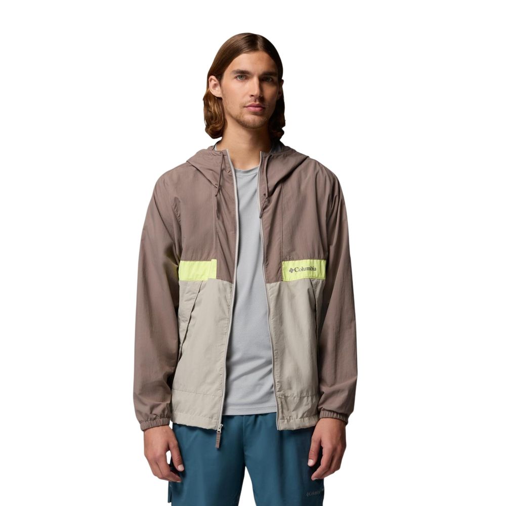 Columbia graue Nylon-Shell-Jacke