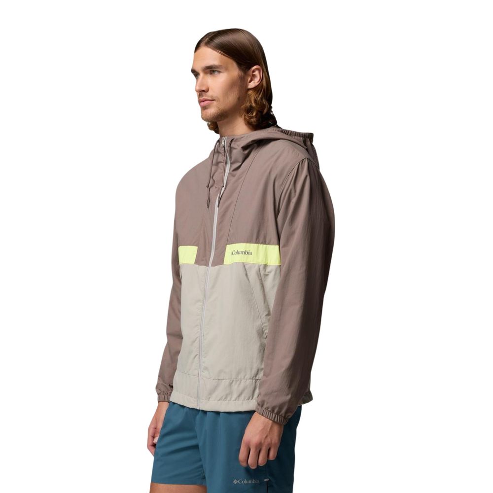 Columbia graue Nylon-Shell-Jacke