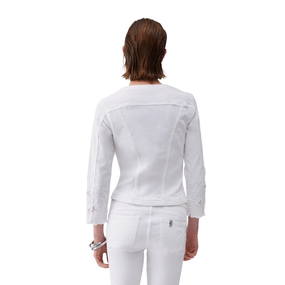 Liu Jo Weiße Jeansjacke aus Baumwolle