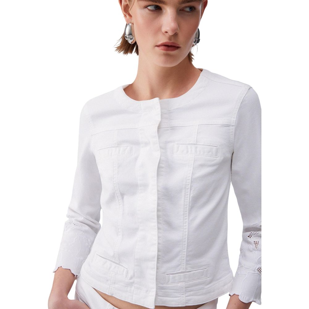Liu Jo Weiße Jeansjacke aus Baumwolle