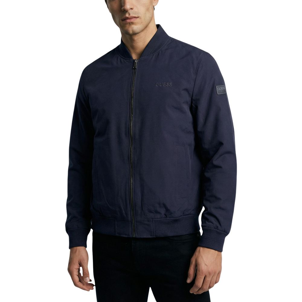 Guess Bomberjacke aus blauem Polyester
