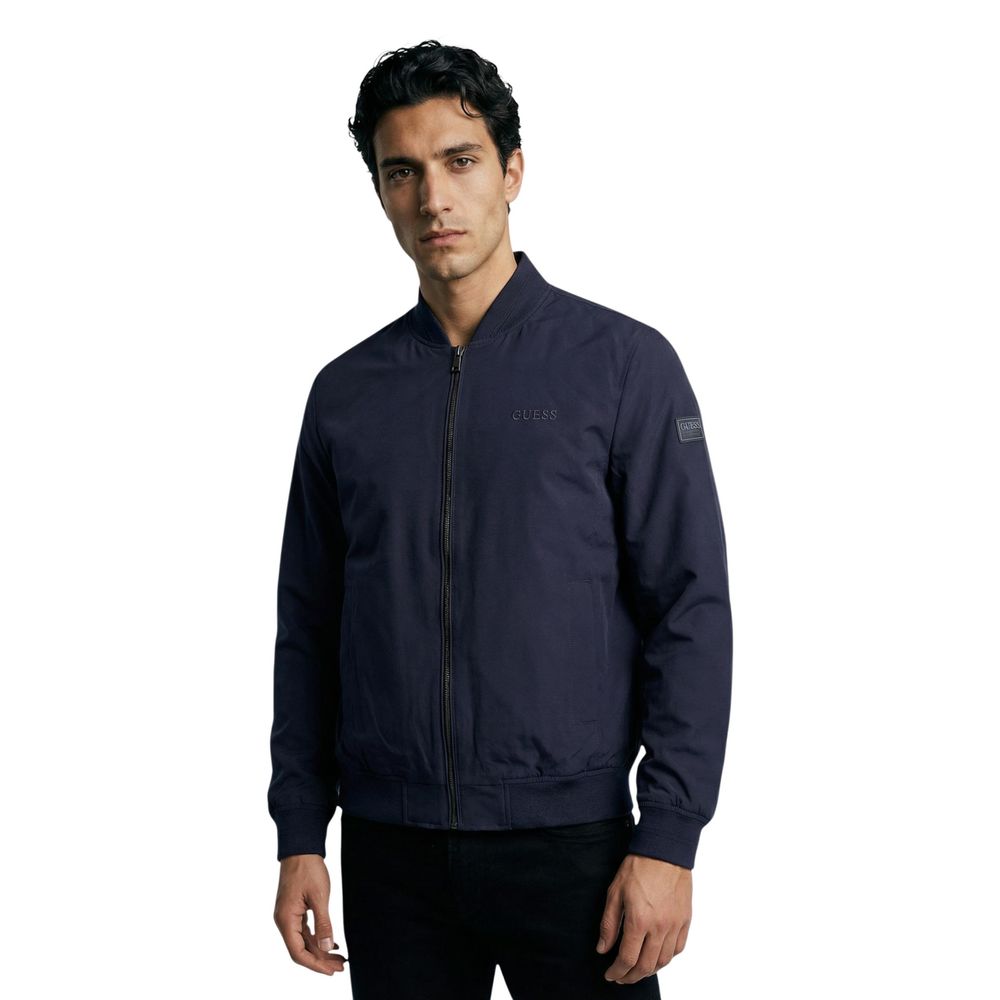 Guess Bomberjacke aus blauem Polyester