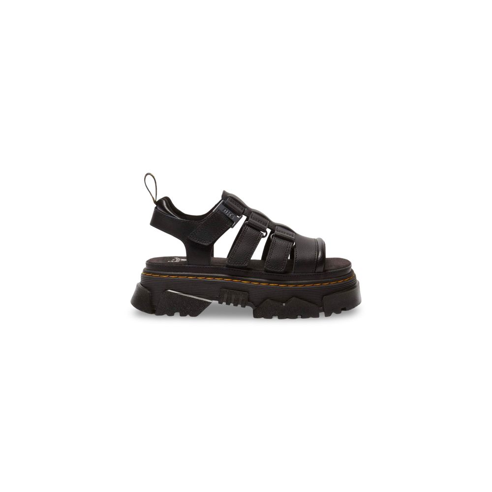 Dr. Martens Schwarze Plateau-Sandalen aus Leder