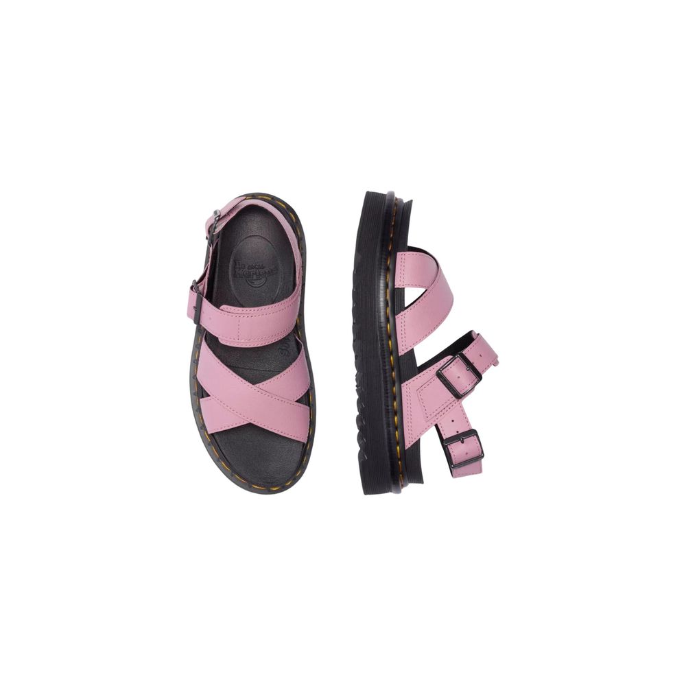 Dr. Martens Rosa Leder Plateau-Sandalen
