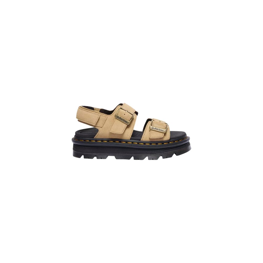 Dr. Martens Beige Leder Plateau-Sandalen