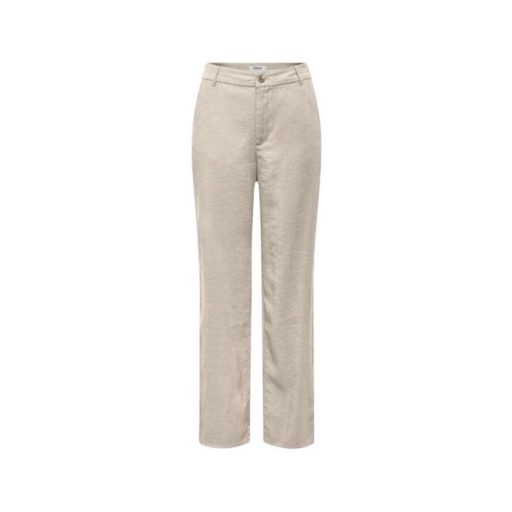Nur beige Viskose Freizeithosen
