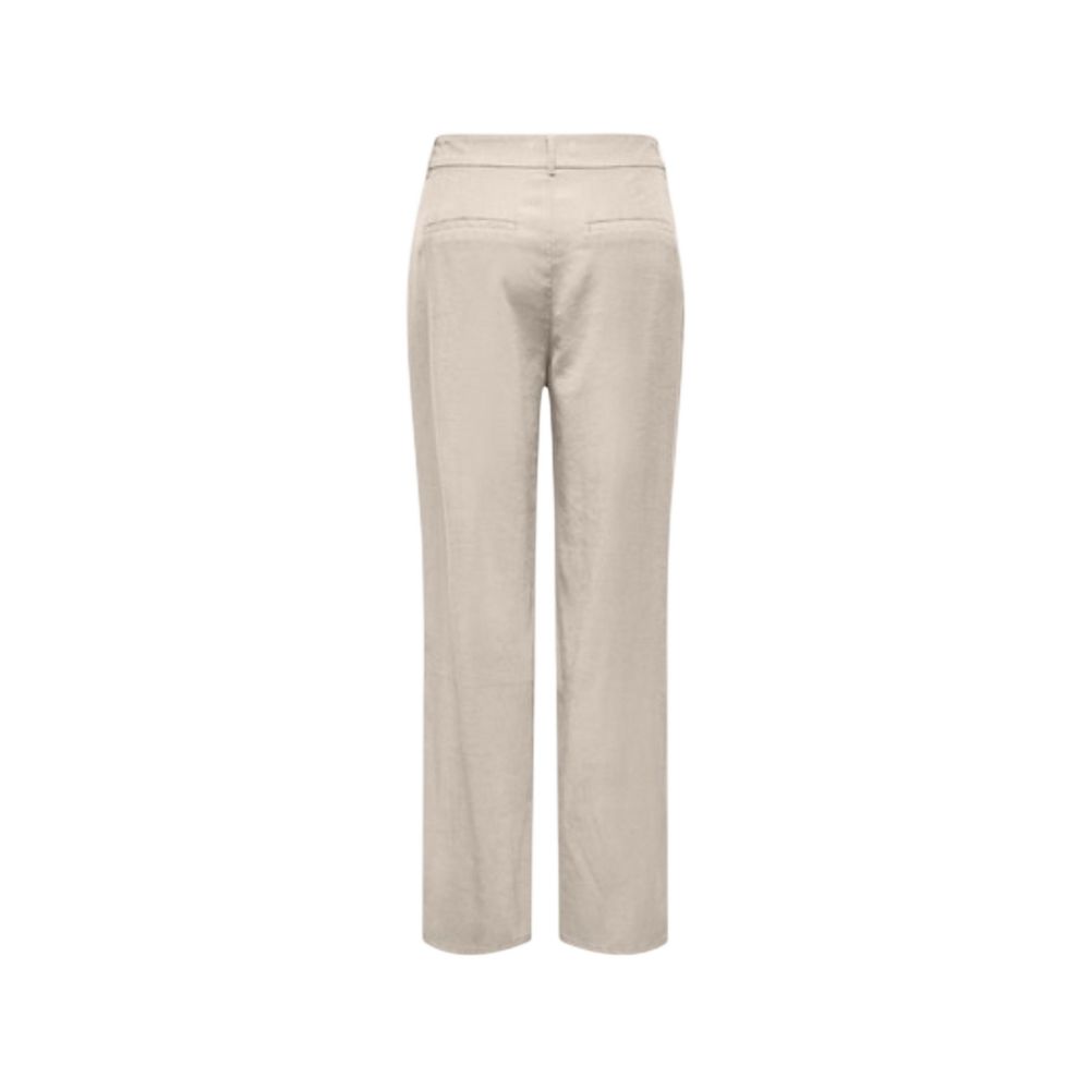 Nur beige Viskose Freizeithosen