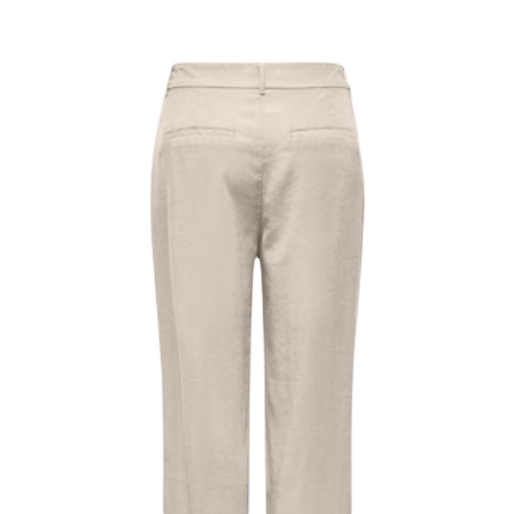 Nur beige Viskose Freizeithosen