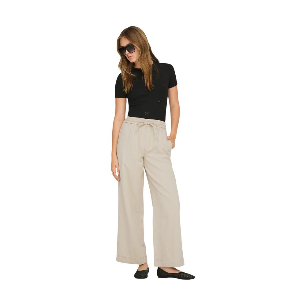 Only Cream-Baumwollhose mit Schlag
