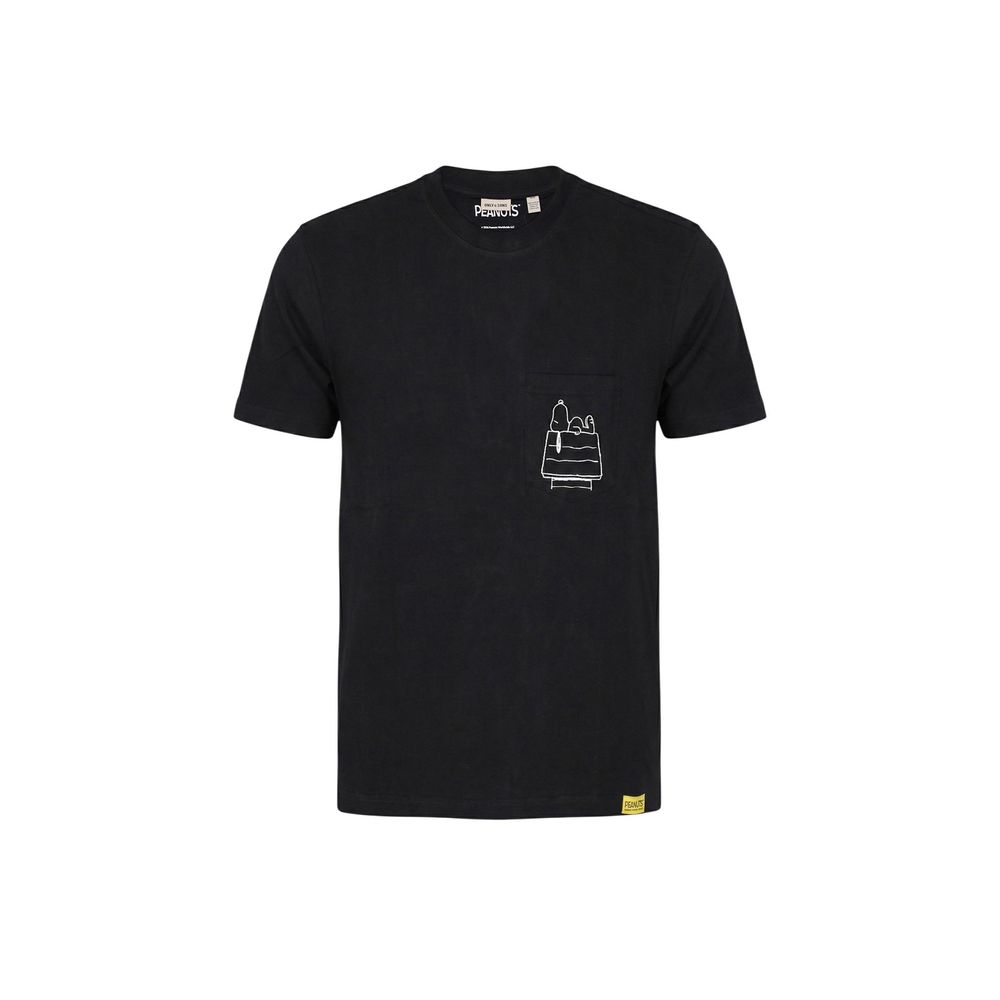 Only & Sons Schwarzes Baumwoll-T-Shirt