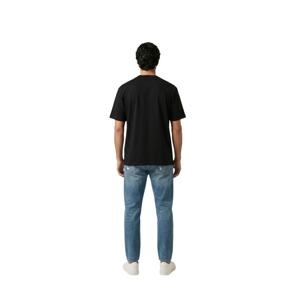 Only & Sons Schwarzes Baumwoll-T-Shirt