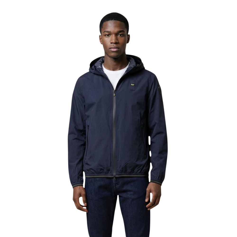 Blauer Blue Polyamid-Shelljacke