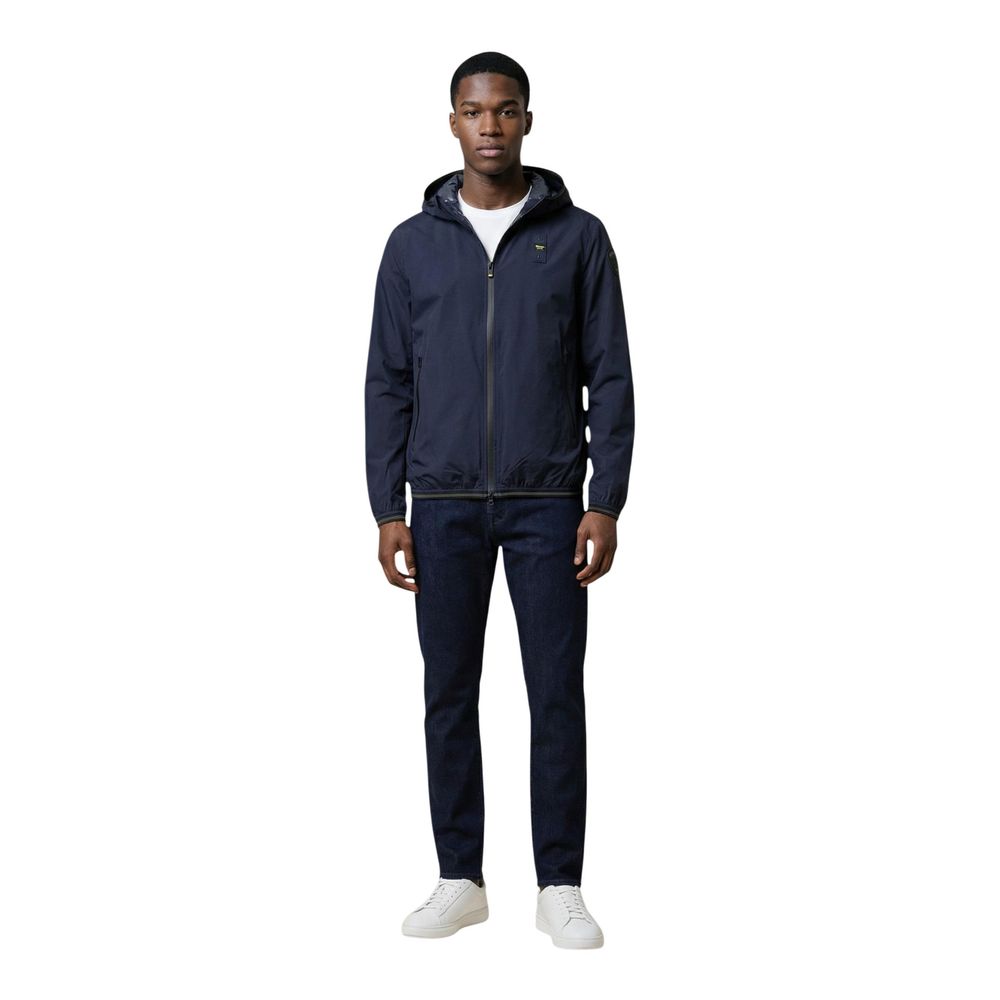 Blauer Blue Polyamid-Shelljacke