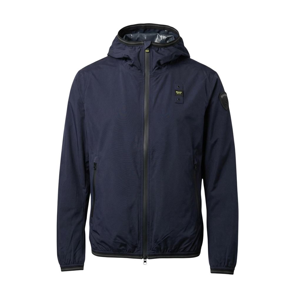 Blauer Blue Polyamid-Shelljacke