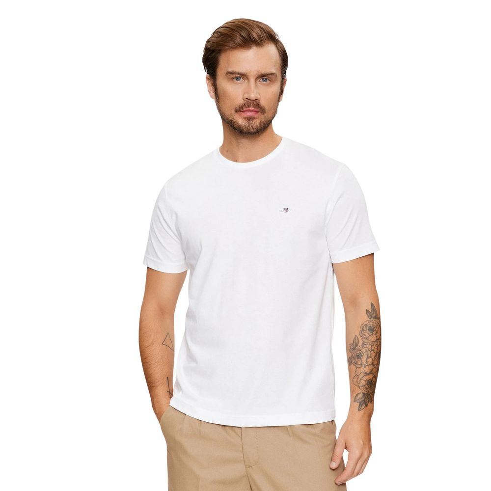 Gant Weißes Baumwoll-T-Shirt
