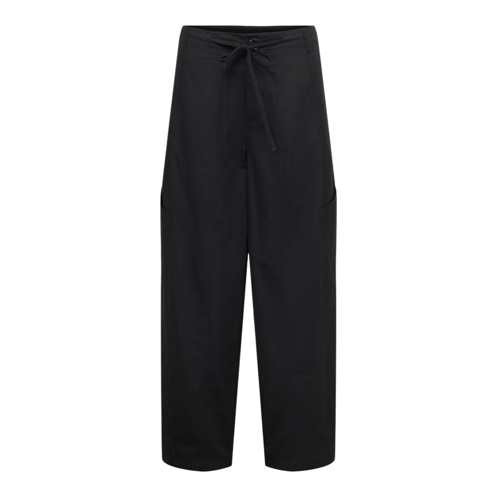 Jacqueline De Yong Schwarze Cargo-Hose aus Baumwolle