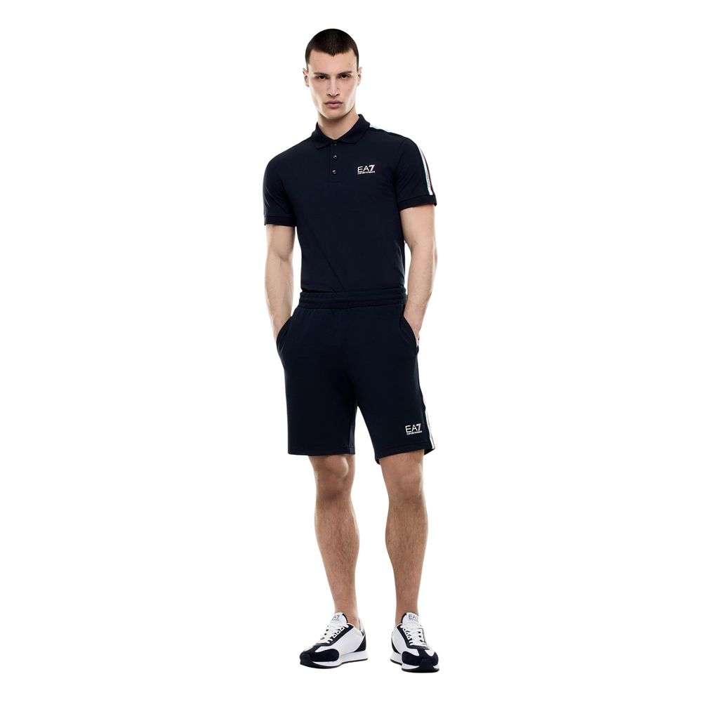 EA7 Emporio Armani Blaue Baumwolle Knielang