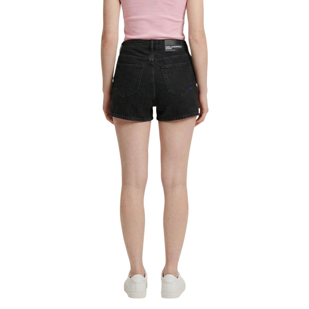 Karl Lagerfeld Schwarze Jeansshorts