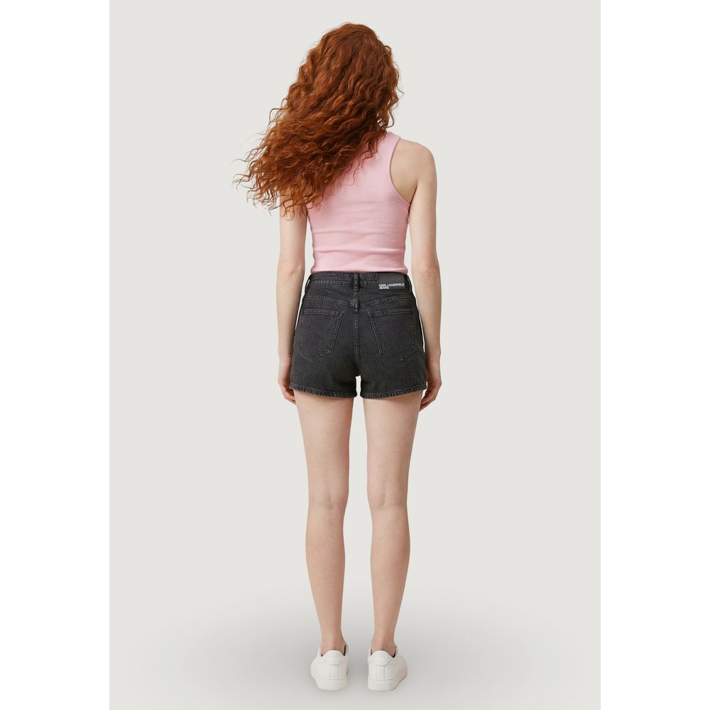 Karl Lagerfeld Schwarze Jeansshorts