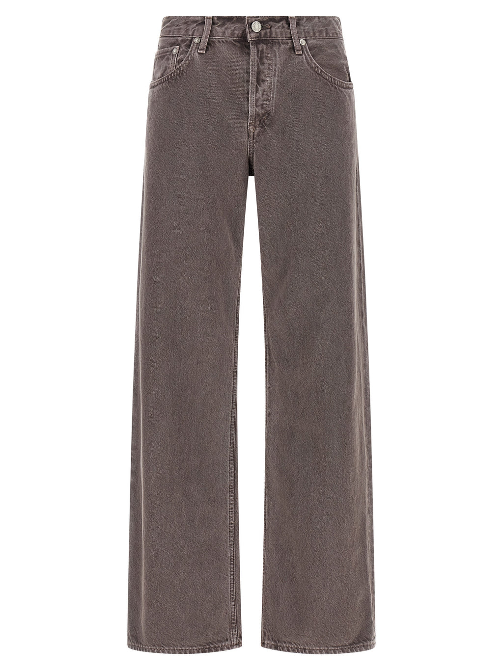 Agolde Lila Baumwoll-Jeans mit entspannter Passform
