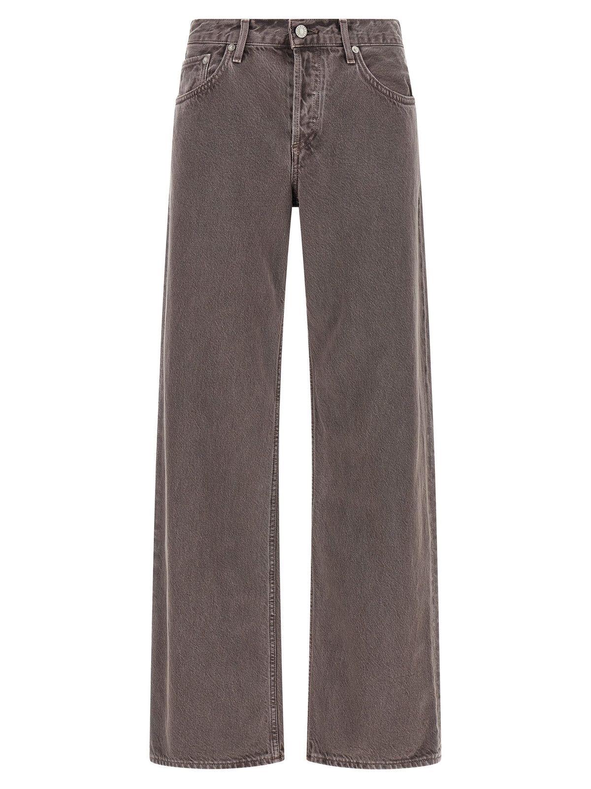 Agolde Lila Baumwoll-Jeans mit entspannter Passform