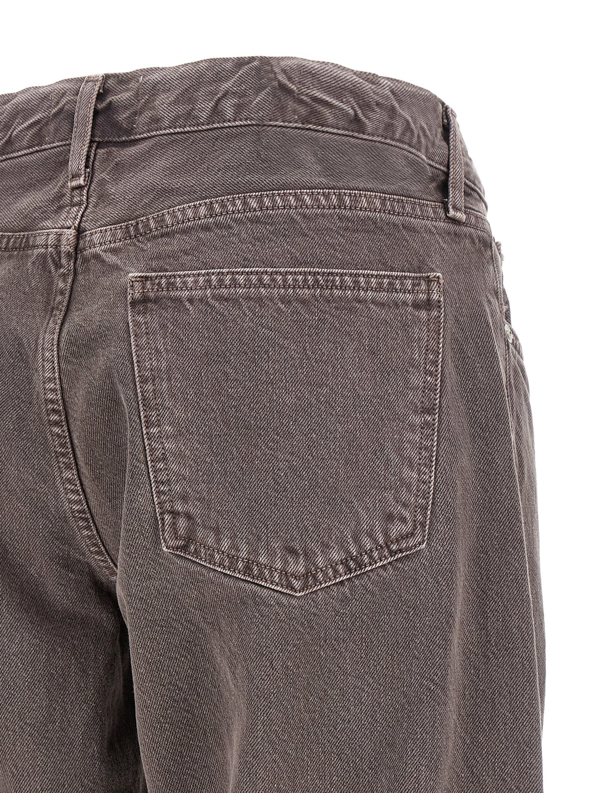 Agolde Lila Baumwoll-Jeans mit entspannter Passform