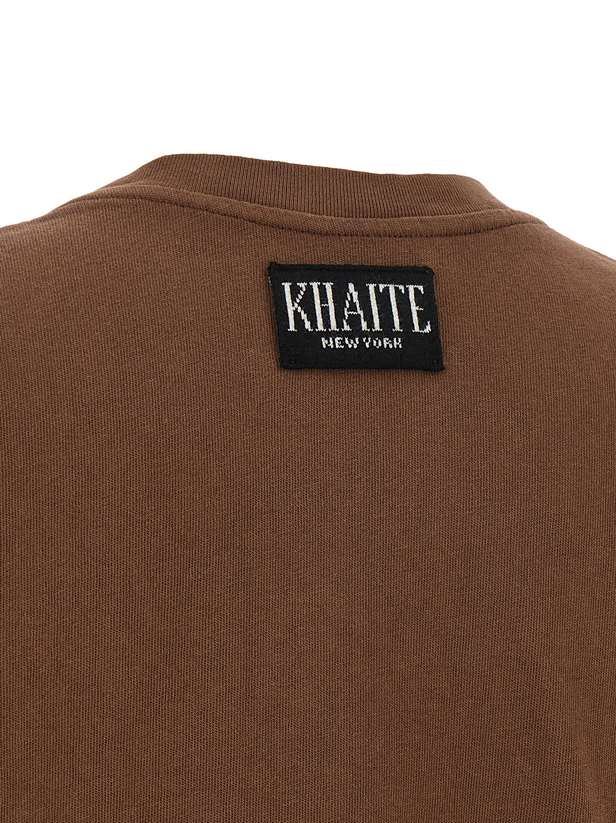 Khaite Braunes Baumwoll-T-Shirt