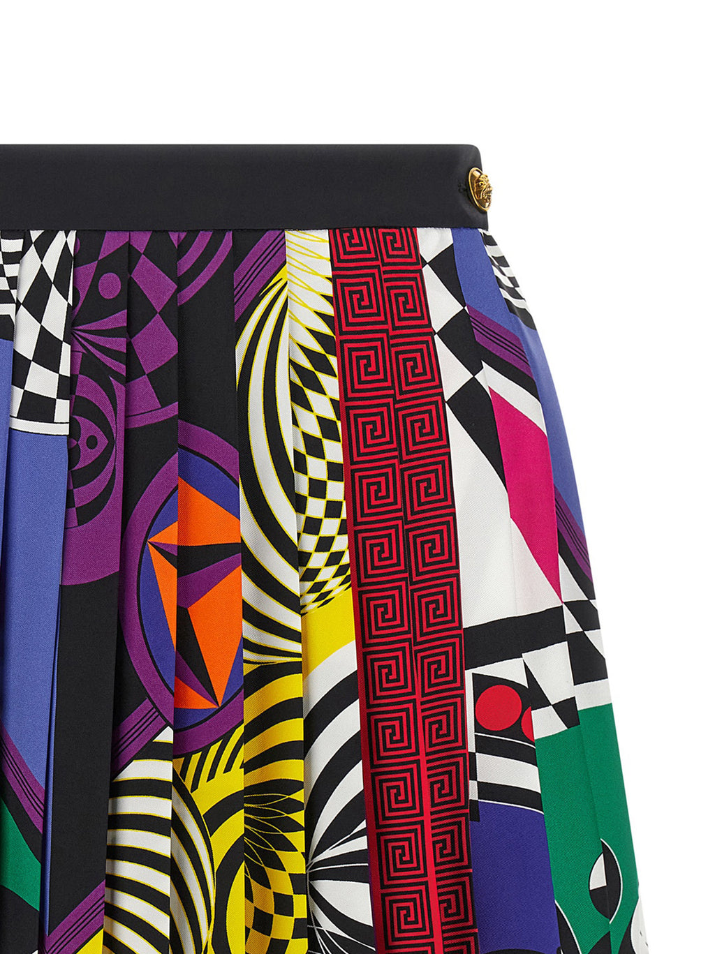 Versace Mehrfarbiger Seidenmaxirock