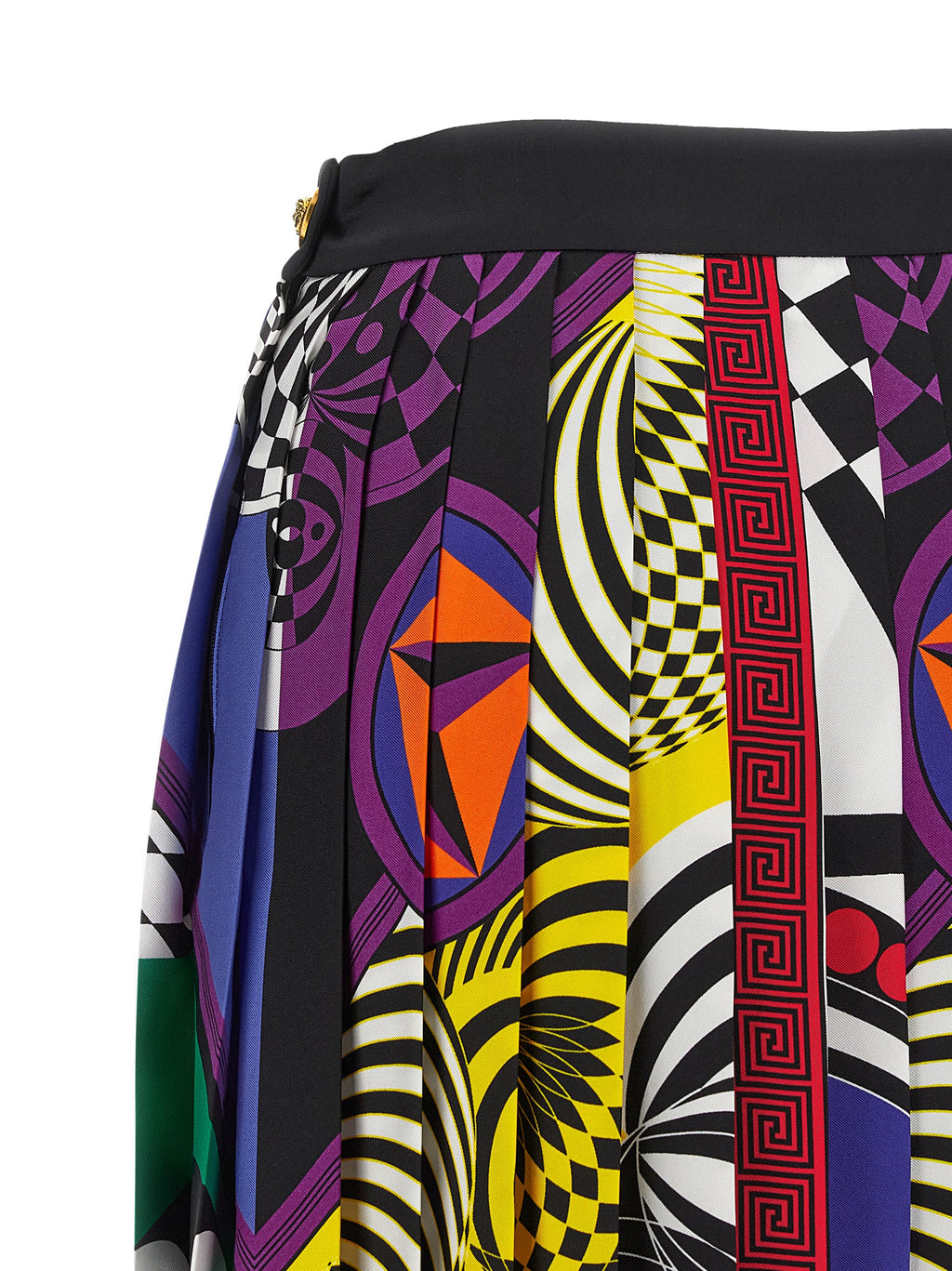 Versace Mehrfarbiger Seidenmaxirock