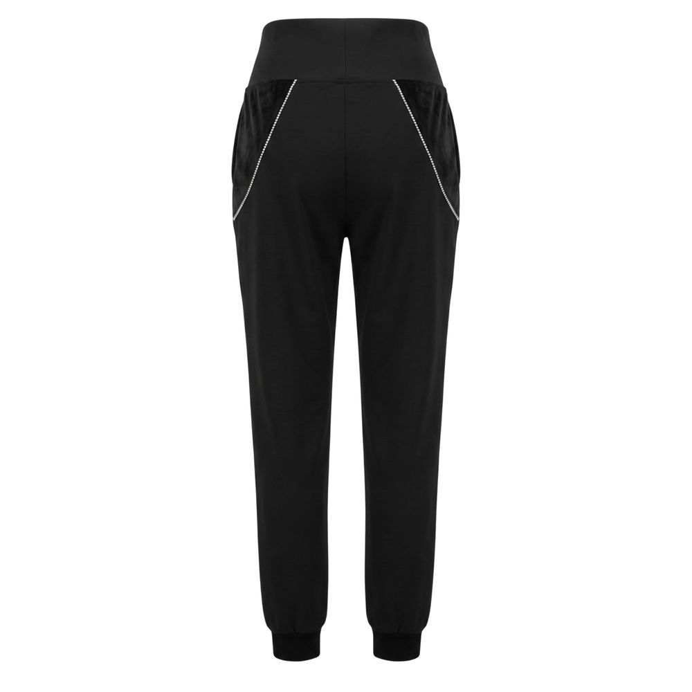 Philipp Plein Damen Jogginghose aus schwarzer Baumwolle