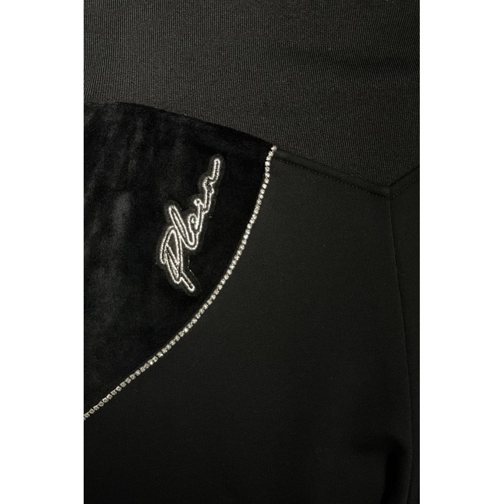 Philipp Plein Damen Jogginghose aus schwarzer Baumwolle