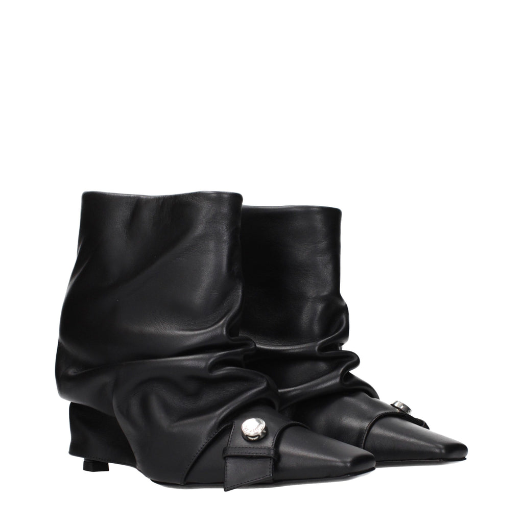 The Attico Schwarze Stiefeletten aus Leder