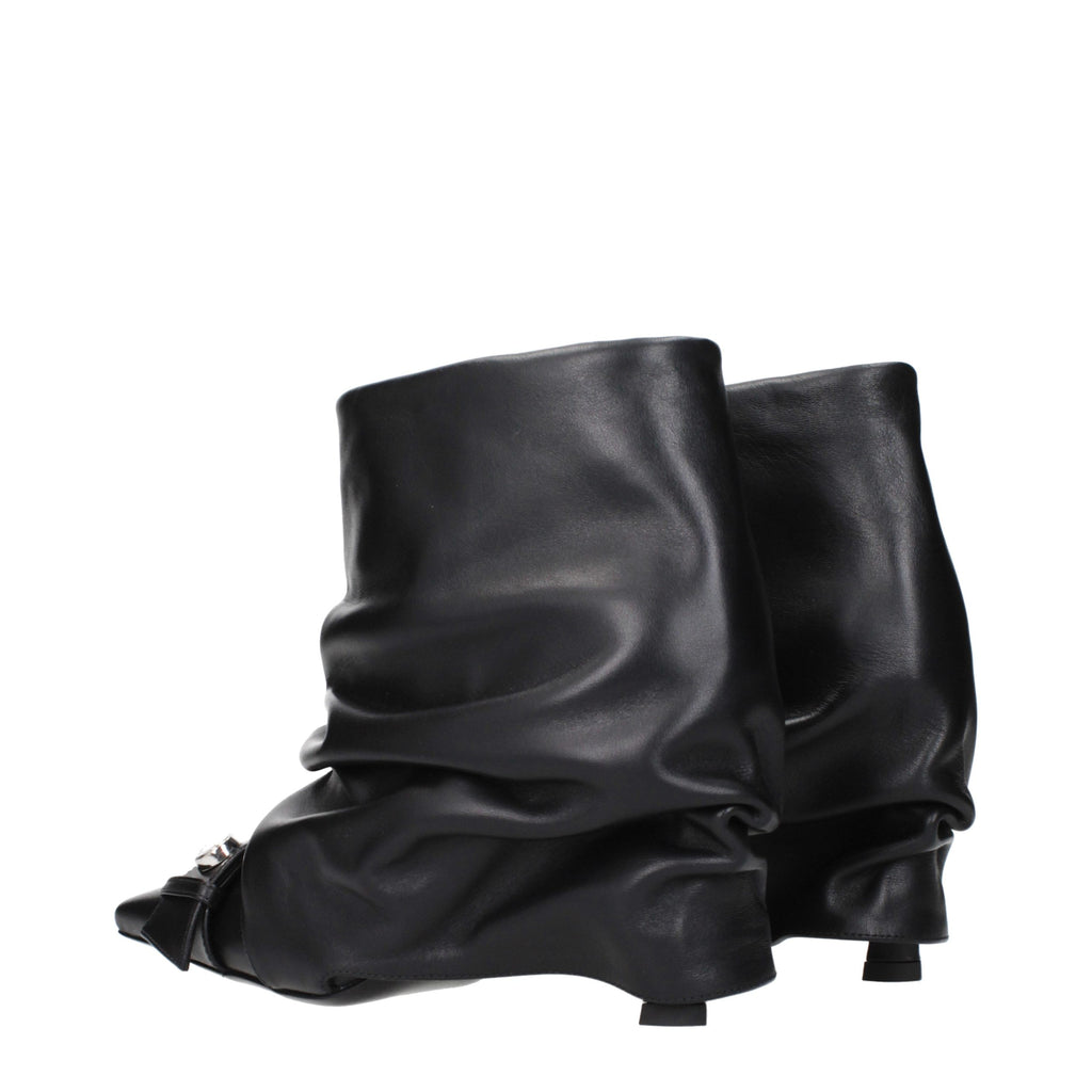 The Attico Schwarze Stiefeletten aus Leder
