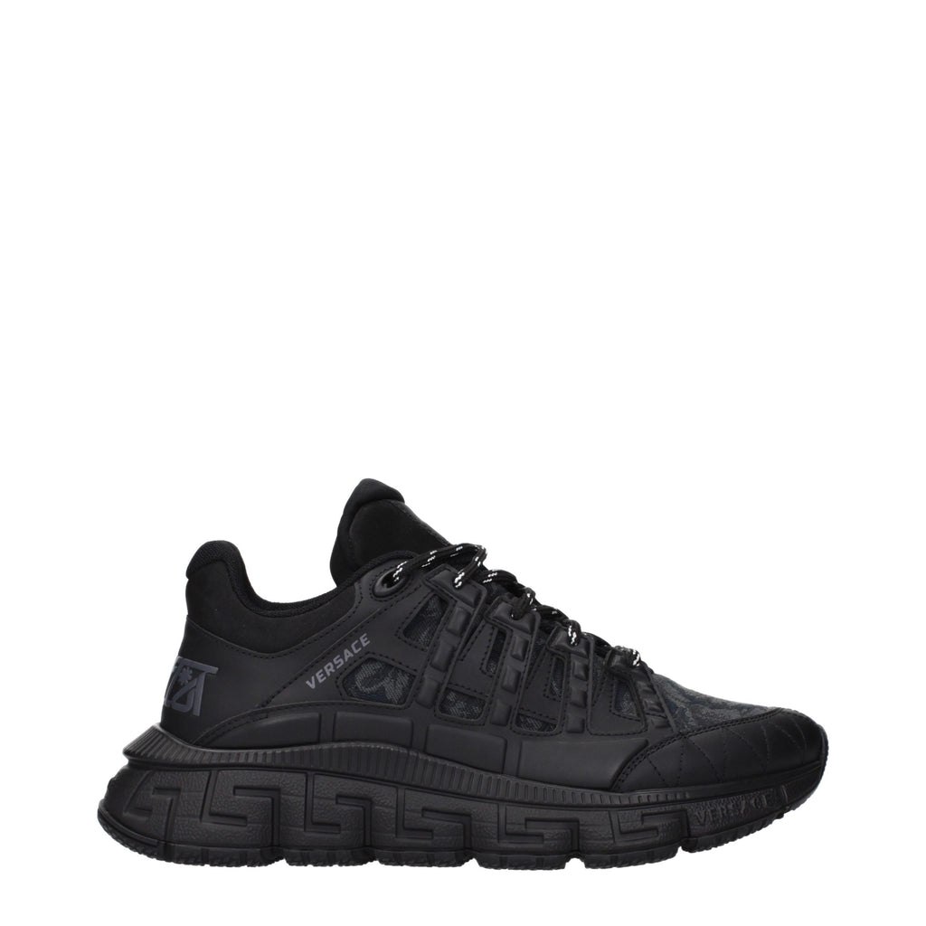 Versace Schwarze Turnschuhe aus Stoff