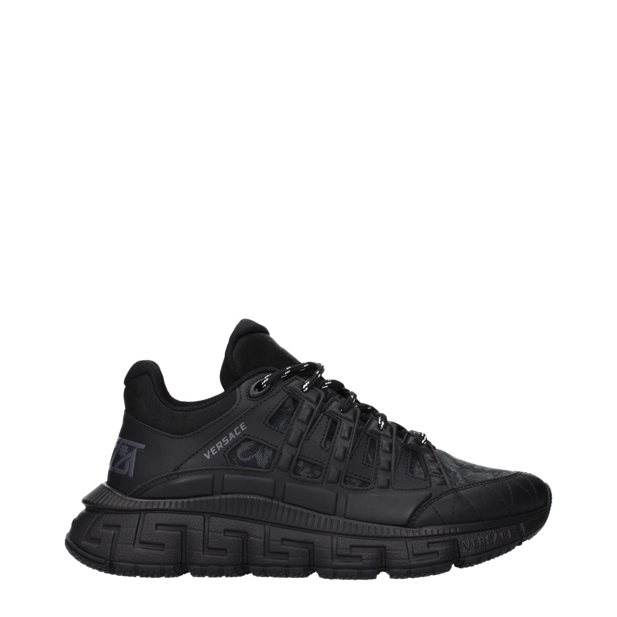 Versace Schwarze Turnschuhe aus Stoff